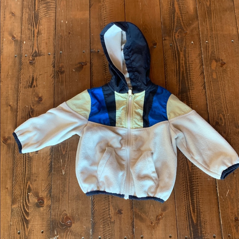 Zara colorblock fleece 2T-3T zip up sweatshirt